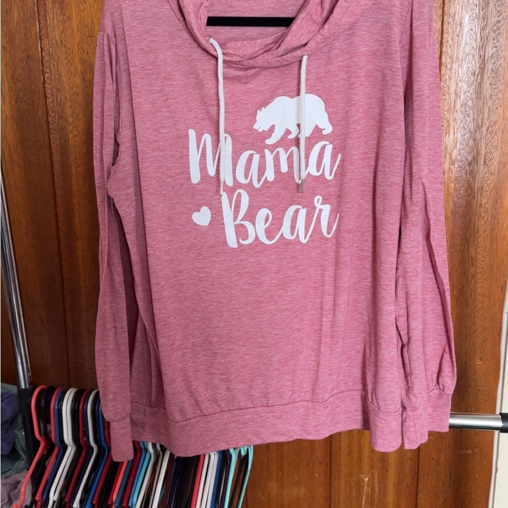 Mama Bear Pink Hoodie